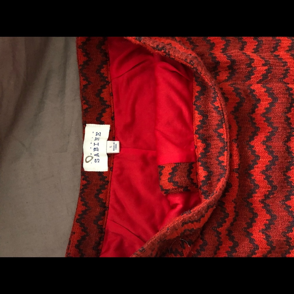 Sabine Red Asymmetrical Skirt